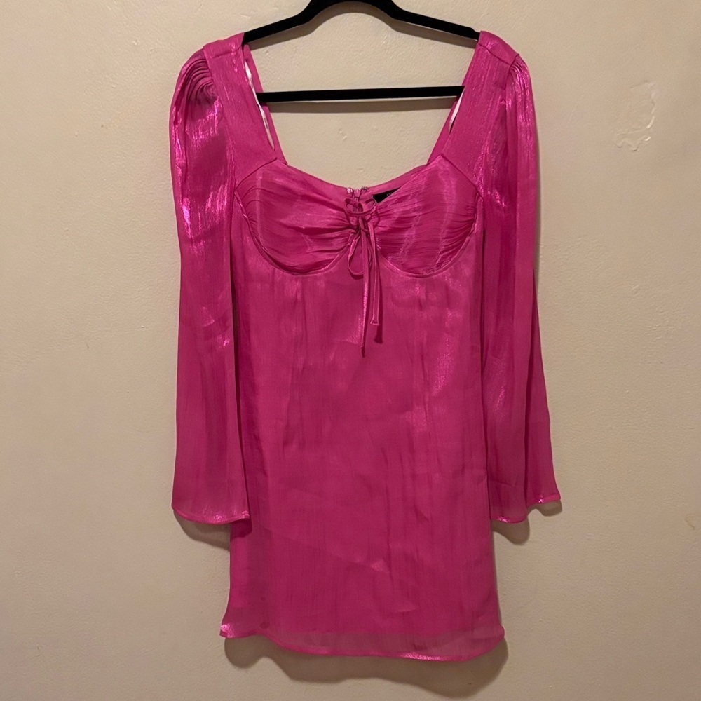 Forever 21 Fuchsia Long Sleeve Dress